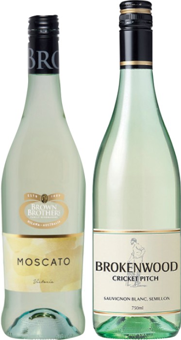 Brown Brothers Moscato or Brokenwood Cricket Pitch 750mL Varieties