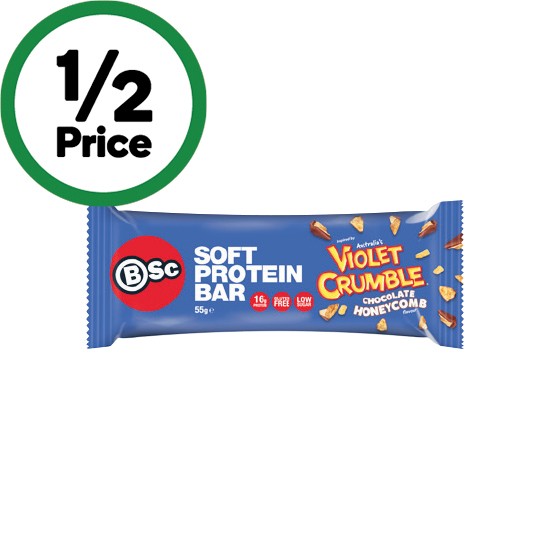 BSc Soft Protein Bar Violet Crumble 55g~