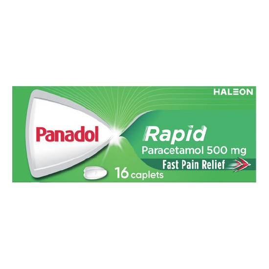 Panadol Rapid for Fast Pain Relief with Paracetamol 500mg Pk 16# – Limit of 2 per Customer