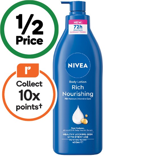 Nivea Rich Moisturising 72hr Body Lotion 400ml