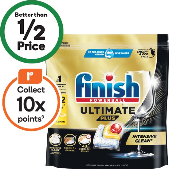 Finish Ultimate Plus Dishwasher Tablets Pk 72