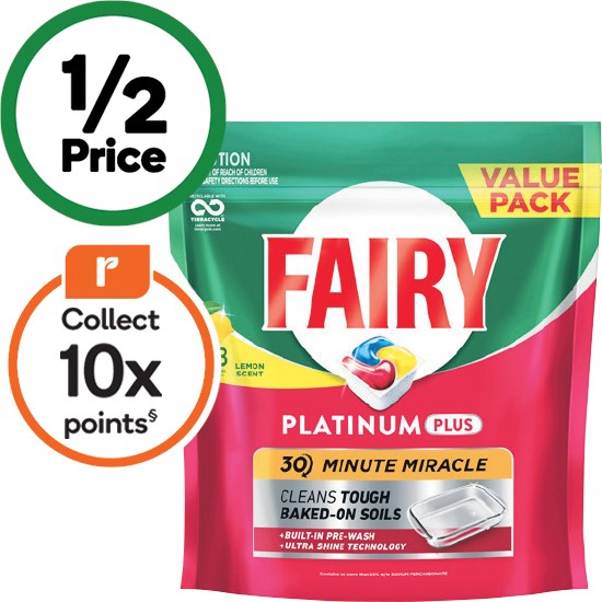 Fairy Platinum Plus Dishwasher Tablets Pk 88