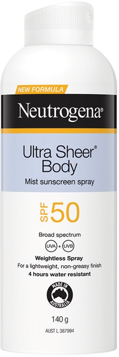 Neutrogena Ultra Sheer Body Mist SPF50 140gΩ