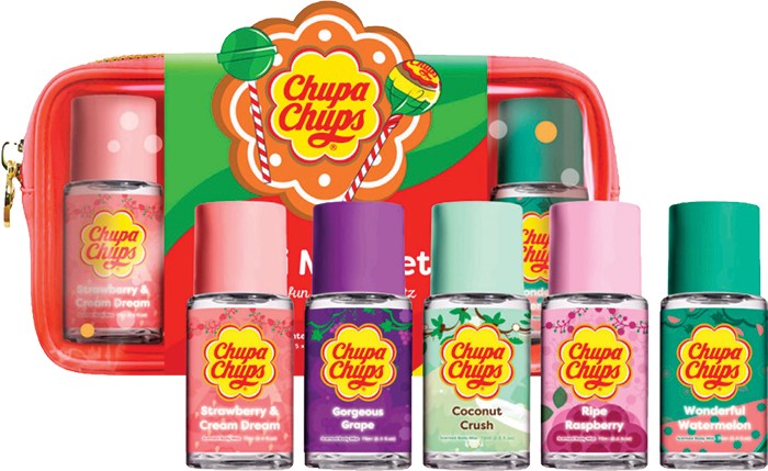Chupa Chups Mini Body Mists 75mL 5 Pack Gift Set