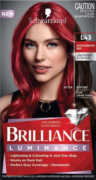 Schwarzkopf Brilliance Hair Colour Shouldering Red