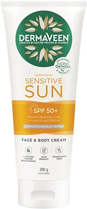 Dermaveen Sensitive Sun Cream SPF50+ 200gΩ