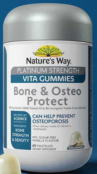 Nature’s Way Platinum Strength Vita Gummies Bone & Osteo Protect 60 Pack*