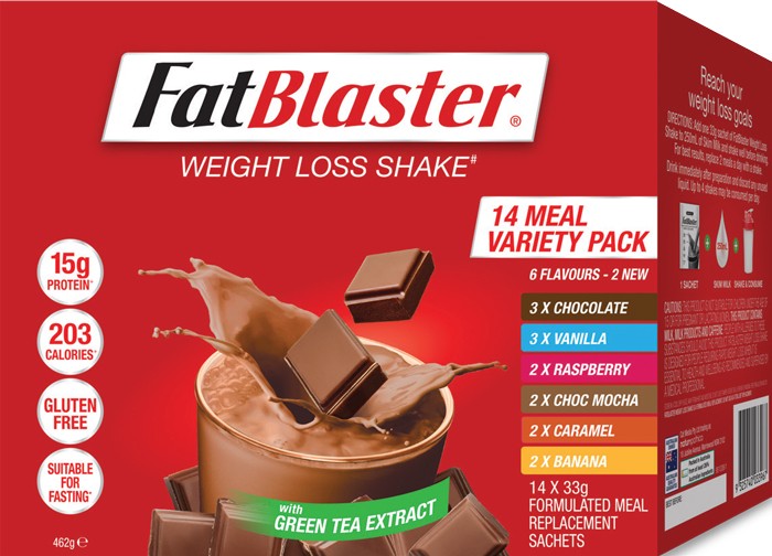 FatBlaster Variety Pack Weight Loss Shake 14x33g*