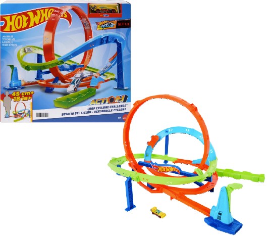 Hot Wheels Action Loop Cyclone Challenge Track Set