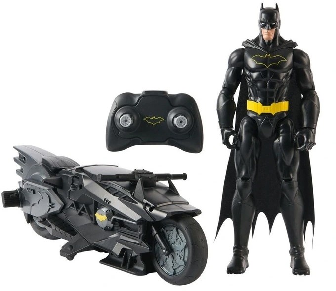 DC Comics Batman Stealth Remote Control Batcycle with 12" Batman Action Figure