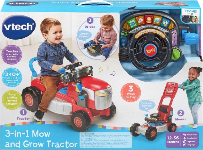 Vtech 3-In-1 Mow and Grow Tractor