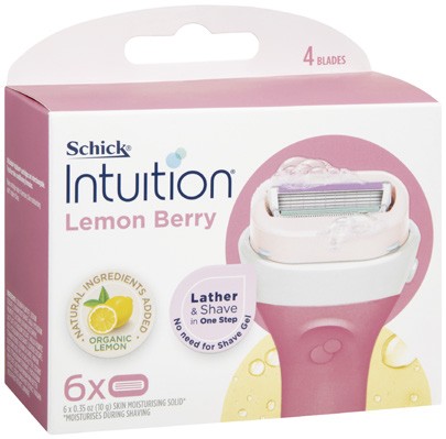 Schick Intuition Lemon Berry Refill Blades 6 Pack
