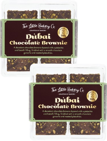 The Little Bakery Co. Dubai Brownie Slice 2 Pack 260g