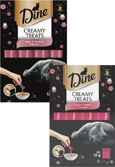 Dine Creamy Treats Cat Food 4x12g