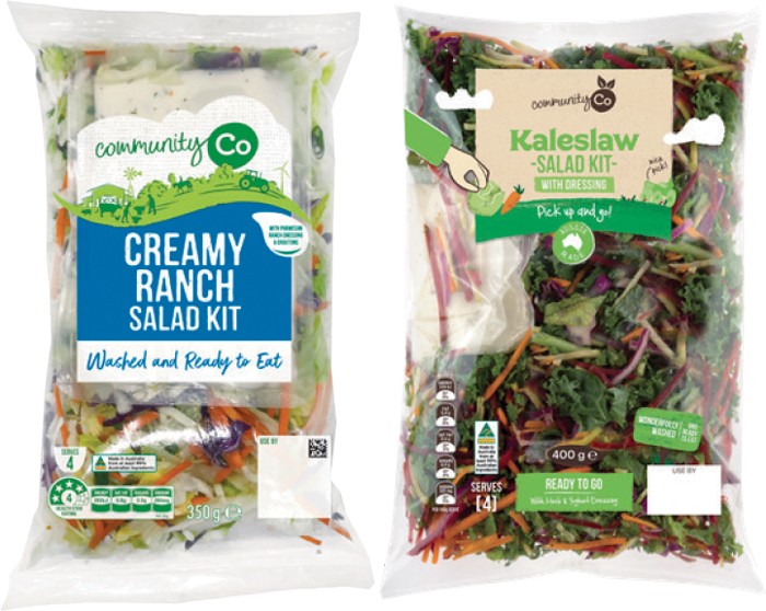 Community Co Creamy Ranch Salad Kit 350g or Kaleslaw Salad Kit 400g