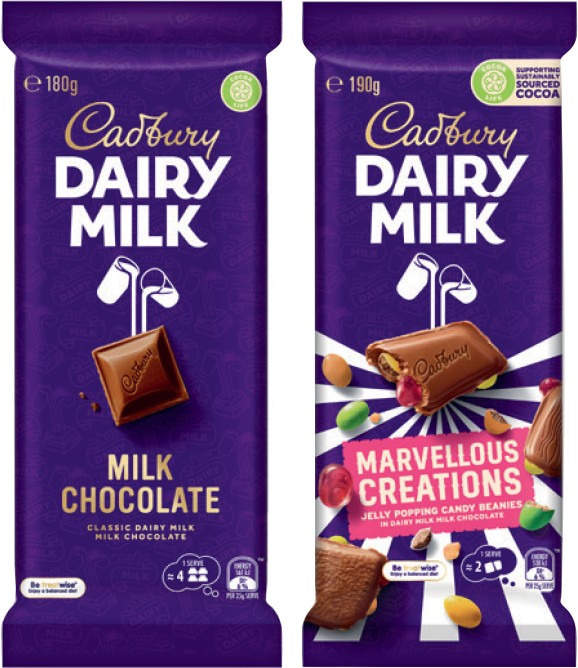 Cadbury Chocolate Block 150‑190g Selected Varieties