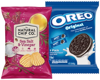 Oreo Cookies 248g, The Natural Chip Co. Chips 175g or Thins Chips 150‑175g Selected Varieties