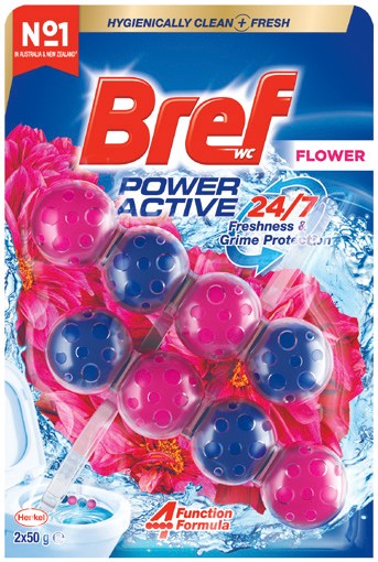 Bref Rim Block Toilet Cleaner Power Active or Blue Active 2 Pack Selected Varieties