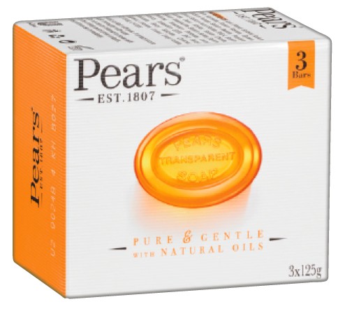 Pears Pure & Gentle Bar Soap 3x125g