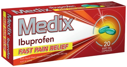 Medix Ibuprofen Soft Gel Capsules 20 Pack*