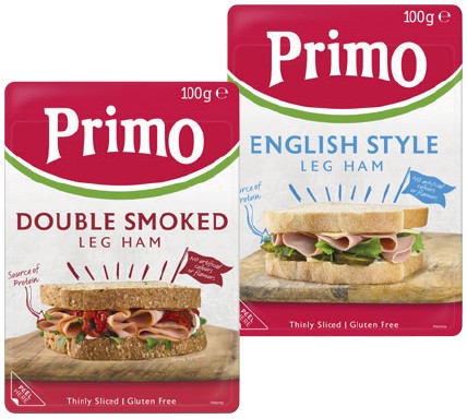Primo Shaved or Sliced Meat 80‑100g Selected Varieties