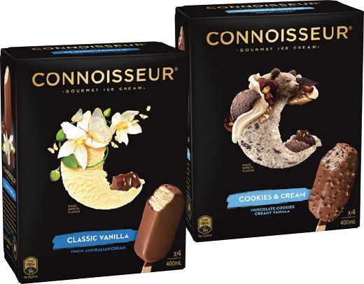 Connoisseur Gourmet Ice Cream 4-6 Pack Selected Varieties