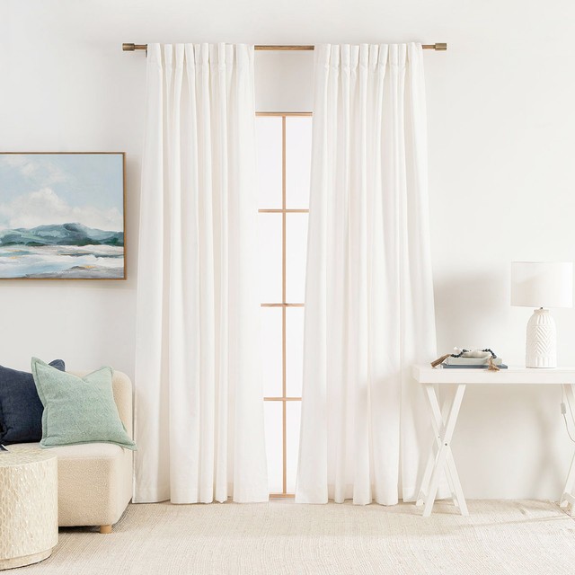 Linen Cotton Room Darkening Curtain Set of 2 by M.U.S.E.