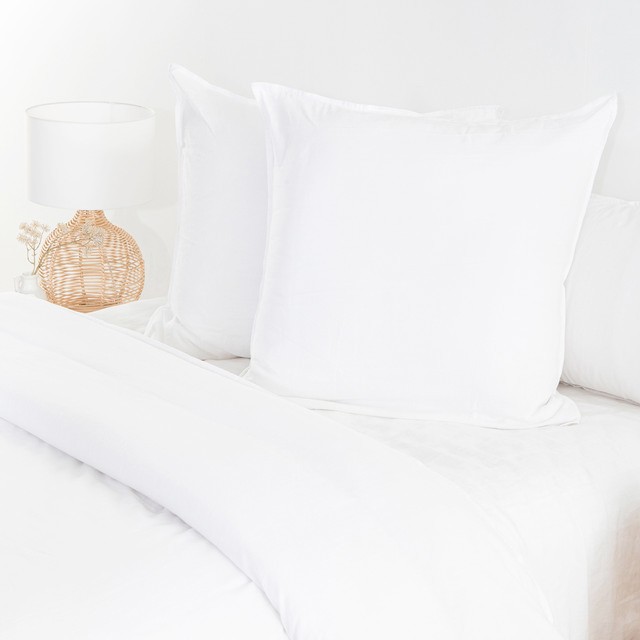 Washed Linen Look European Pillowcase by Essentials