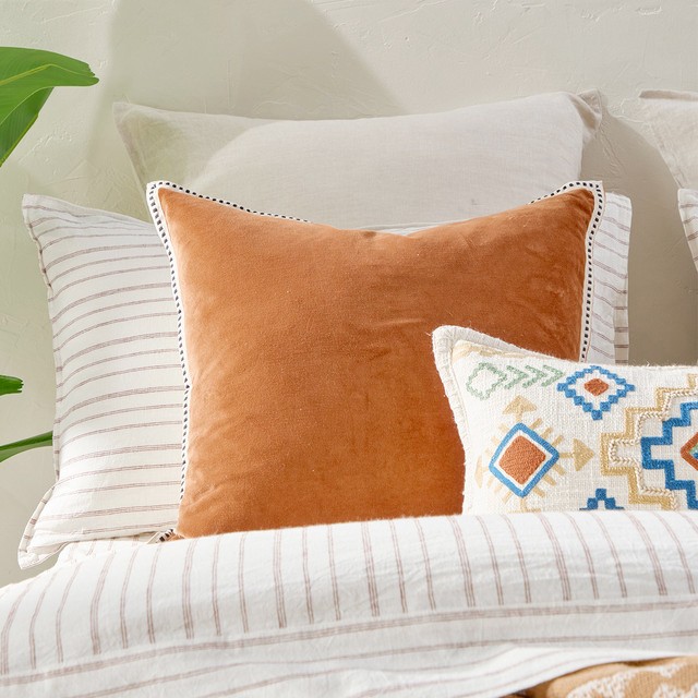 Viola Velvet Square Cushion by Habitat
