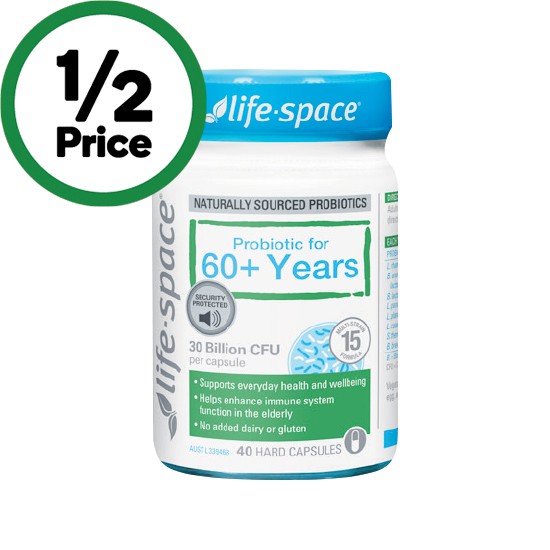 Life-Space Probiotic For 60+ Years Capsules Pk 40~