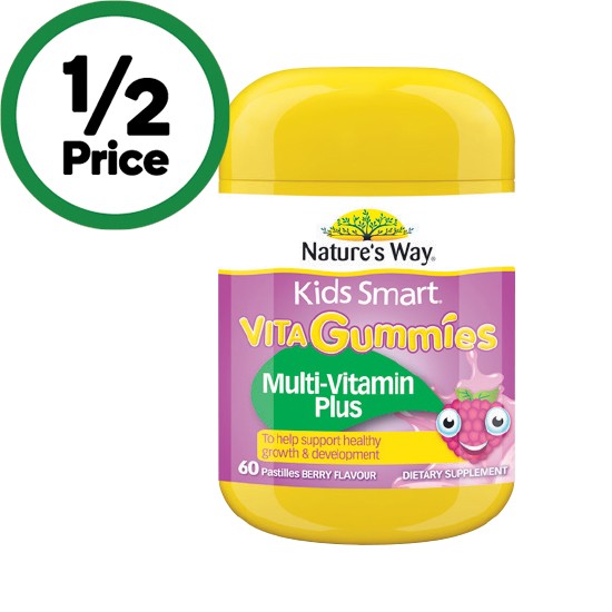 Nature’s Way Kids Smart Vita Gummies Multi-Vitamin Plus Pk 60~