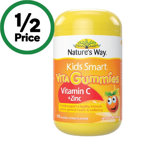 Nature’s Way Kids Smart Vita Gummies Vitamin C + Zinc Pk 170~