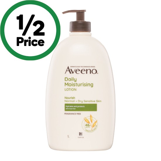 Aveeno Daily Moisturising Body Lotion Fragrance Free Sensitive Skin 1 Litre