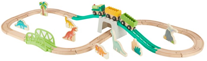 38 Piece Wooden Dino Train Set