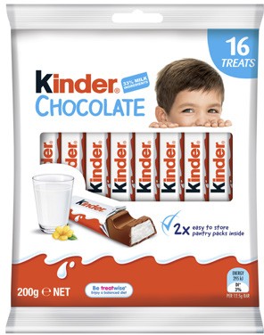 Kinder Chocolate 16 Treat Share Bag 200g