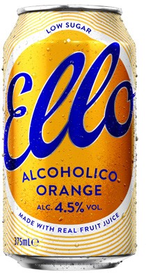 NEW Ello Vodka Alcoholico Orange 4.5% Cans 4x375mL