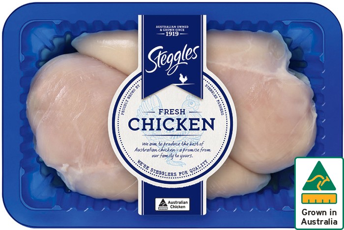 Steggles Fresh Chicken Breast Fillets 800g-1.1kg