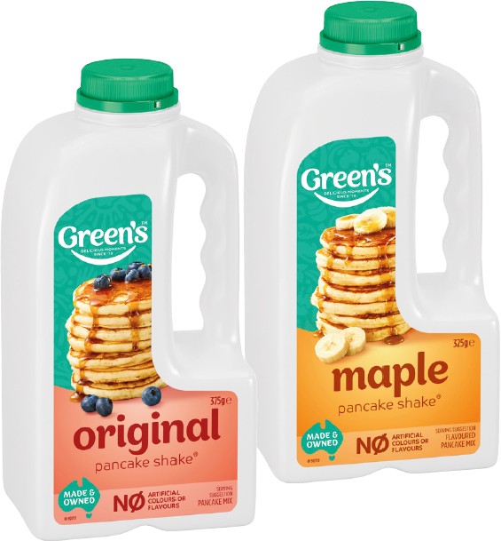 Green’s Pancake Shake 325-375g Selected Varieties