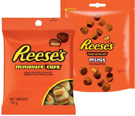 Reese’s Miniature Cups 120‑150g or Minis Unwrapped 120g Selected Varieties