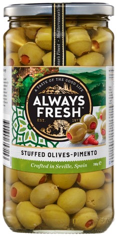 Always Fresh Olives Stuffed Pimento 700g