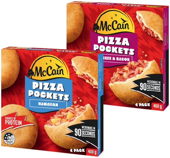 McCain Pizza Pockets 400g Selected Varieties