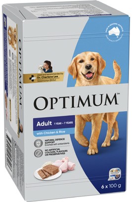 Optimum Wet Dog Food 6x100g Selected Varieties
