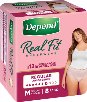 Depend Real Fit Women Underwear 8 Pack Selected Varieties