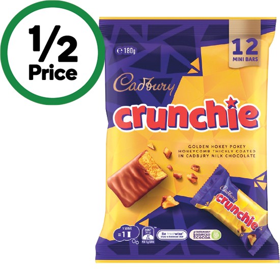 Cadbury Crunchie Share Pack 180g Pk 12