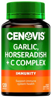 Cenovis Garlic, Horseradish + C Complex 120 Capsules