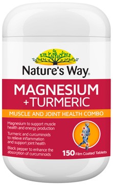Nature’s Way Magnesium + Turmeric 150 Tablets