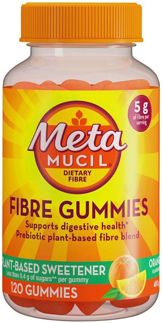 Metamucil Fibre Gummies Orange Flavour 120 Pack