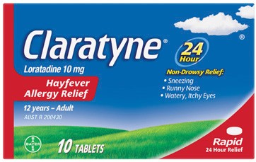 Claratyne Rapid Hayfever & Allergy Relief 10 Tablets