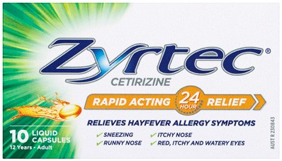 Zyrtec Liquid Capsules 10 Pack