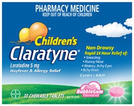 Claratyne Children’s Hayfever & Allergy Relief Bubblegum Flavour 30 Chewable Tablets
